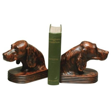 Bookends Bookend TRADITIONAL Lodge English Setter Head Dogs Large
