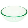 11 5/8" Tempered Glass Vessel Sink with Drain and Clear Mini Bowl Sink