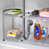 Home Basics 2 Tier Expandable/Adjustable Under Sink Kitchen Shelves Organizer