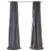 Signature Blackout Velvet Single-Panel Curtain, Gray