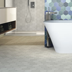 Hex White Hexagon Wall Tiles - Direct Tile Warehouse - 床＆壁タイル