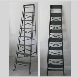 Vintage French Green Painted Ladder - Products