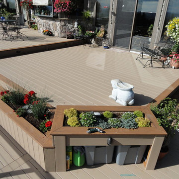 TimberTech deck with built in planter boxs