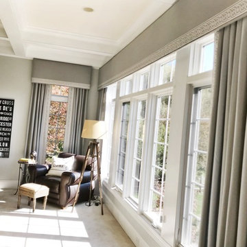 Family room and kitchen cornices
