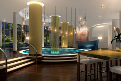 3D rendering - interior - Miami hotel lobby