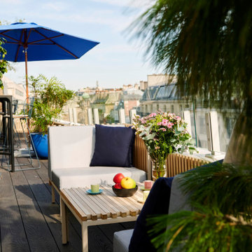 Aménagement d'une superbe terrasse en longueur à Paris 8