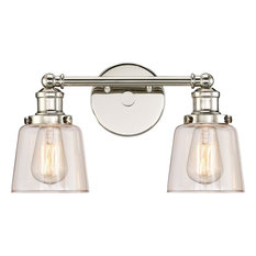 Bath 2 Light Polished Nickel With Amber