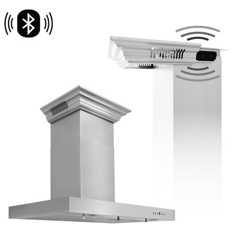 ZLINE 36" Ducted Vent Wall Mount Range Hood With Built-in CrownSound