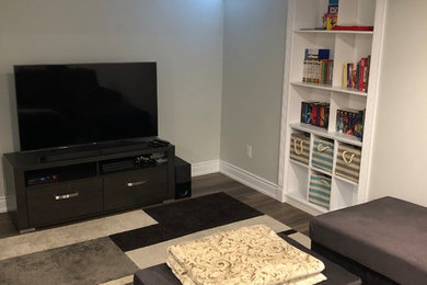 Example of a trendy basement design in Toronto
