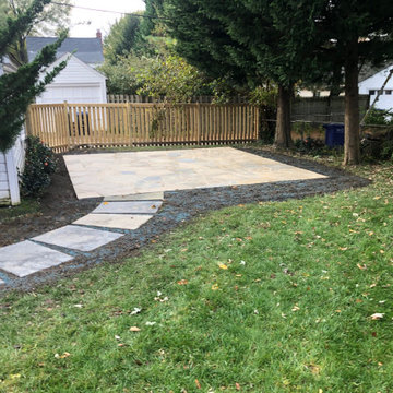 Irregular Flagstone Patio with Stepping Stones in Chevy Chase, DC