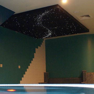 Fiber Optic Star Ceiling Bathroom with Milky Way + Shooting stars