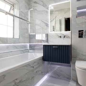 Bathroom - Marmo Azul Marble-Effect Porcelain Tile Gloss