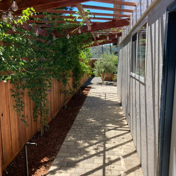 Natalie's backyard productive garden & outdoor dinning room