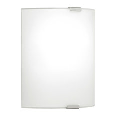 1x100W Wall Light w/ Chrome Finish & Satin Glass