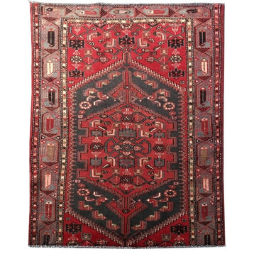 Consigned, Traditional Rug, 4'x5', Zanjan, Handmade Wool