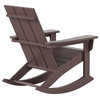 WestinTrends Modern Adirondack Outdoor Patio Rocking Chair, Porch Rocker, Dark Brown