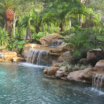 Large Pool Waterfall North Carolina Rock