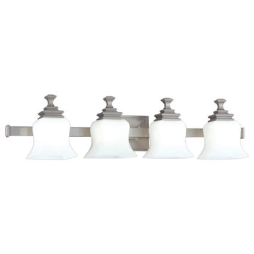 Hudson Valley Lighting 5504-SN Wilton Collection - Four Light Bath Vanity