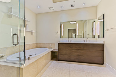 Transitional bathroom photo in Miami