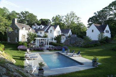 This is an example of a large traditional home design in New York.