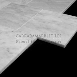 Honed White Carrara Marble Italian Bianco Carrera 6x6 Tile - Products