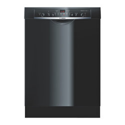 Bosch 24" Ascenta Series Recessed Handle Dishwasher, Black | SHE3AR76UC - Dishwashers