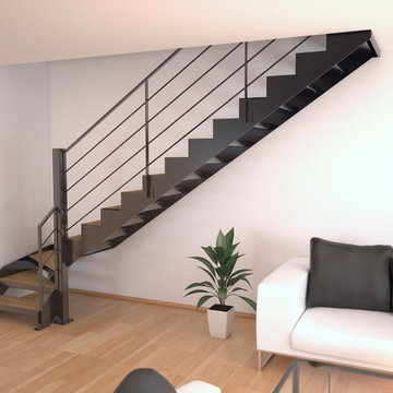 Escalier métal et bois à Lyon (69)