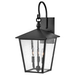 Hinkley Lighting - Huntersfield Large Wall Mount Lantern in Black - Inspired by the heirloom quality of a traditional European lantern  Huntersfield breathes contemporary tradition. The oversized cast arm and loop offer a stately yet subtle appearance. Huntersfield is available in a Black or Burnished Bronze finish.&nbsp