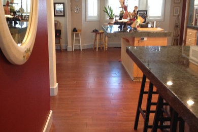 Example of a country kitchen design in Other