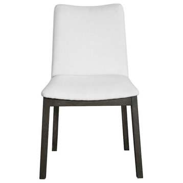 Uttermost Delano White Armless Chair Set of 2, Dark Espresso, 23586-2