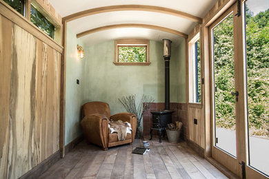 Inspiration for a rustic living room in Other.