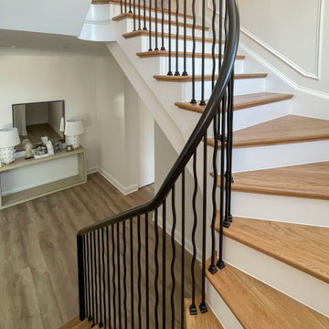 Project #106 | Winding Staircase with Modern Balustrade