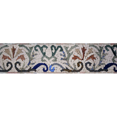Mosaic Border - Patterned Flowers