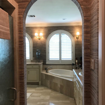 Challenge! Phillip Jeffries Grasscloth on Bullnose Corners