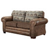 American Furniture Classics Model B8502-TL-L Deer Teal Lodge Tapestry Loveseat
