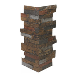 146-MESA STACKED SLATE CORNER 24"H X 6"W X 1"D - Wall Panels