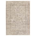 Jaipur Living - Vibe by Jaipur Living Camille Floral Gray/ Brown Area Rug 4'X5'2" - Inspired by fine, handcrafted designs of Chobi rugs from Afghanistan, the Leila collection makes traditional beauty accessible. The Camille area rug features a distressed, floral design in warm tones of brown, gray, taupe, and cream. This polyester accent is durable and easy-to-clean, offering the perfect grounding accent to homes with pets or kids. This indoor rug works perfectly in high traffic areas such as living rooms, halls, entryways, and dining areas.