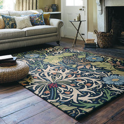 Seaweed Rugs 28008 Ink by William Morris - Rugs