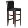 Set of 4 Kendall Contemporary Wood/Faux Leather Barstool - 29" Bar Height Stool