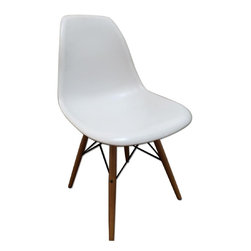 Eames style Chairs are White plastic chairs - Dining Chairs