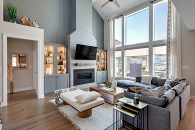 Transitional living room photo in Other