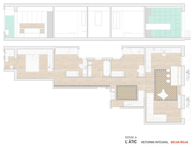 Plano de planta Cómo reformar una peculiar casa en Barcelona de 1910