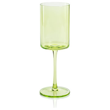 Foligno Wine Glasses, Light Green, Set of 6