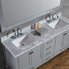 Ariel Cambridge 73" Double Vanity, Gray, Rectangular Sink No Mirror