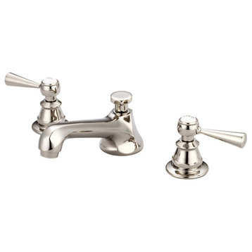 Lever Handles-American Widespread Lavatory Faucet, Polished Nickel Pvd Finish, L