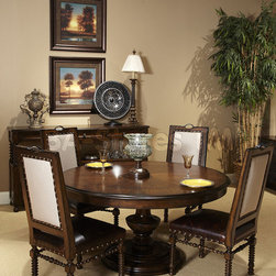 "Michael Amini" Capri 5 PC Dining Room Set, Bella Cera Collection - Furniture