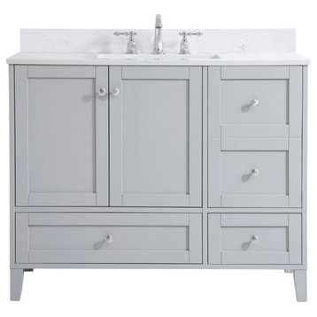 Elegant Decor sommerville Bathroom Vanity Grey
