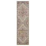 Nourison - Nourison Juniper 2'2" x 7'6" Ivory/Multi Bohemian Indoor Area Rug - This classic center medallion Juniper area rug reflects Persian design traditions in a fresh and modern look. Its soft white and transitional multi-color tones are sophisticated and versatile for decorating styles from traditional to contemporary, eclectic, or modern farmhouse. Designed for living in low-shed, low pile, easy-care fibers.