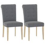 Bentley Designs - Chartreuse Aged Oak Upholstered Fabric Chairs, Set of 2 - Chartreuse Aged Oak Upholstered Fabric Chair (Pair) is a striking example of sturdy, versatile & stylish furniture, beautifully made using American oak solids & veneers and finished in a fashionable aged oak. Quality touches such as bespoke handles, classically styled turned legs and Blum soft-closing drawer runners finally defines this modern update on a timeless classic.