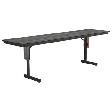 3/4" High Pressure Folding Seminar Table with Panel Leg in New England Driftwood
